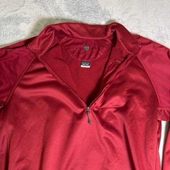 Vintage Nike Golf Pullover Mens Large Red 1/2 Zip Fleece Adjustable Country Club - Picture 3 of 7